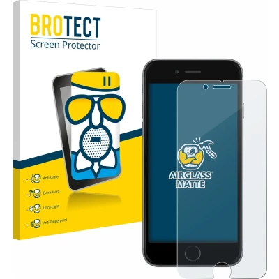 Afbeelding van BROTECT AirGlass Matte kogelwerende glasfolie (1 Stuk, Apple iPhone 6s), Smartphone beschermfolie, Grijs