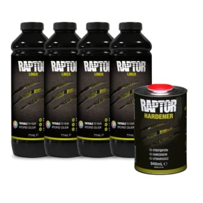 Afbeelding van RAPTOR Coating kit, 4 flessen set (incl. verharder), kleurbaar