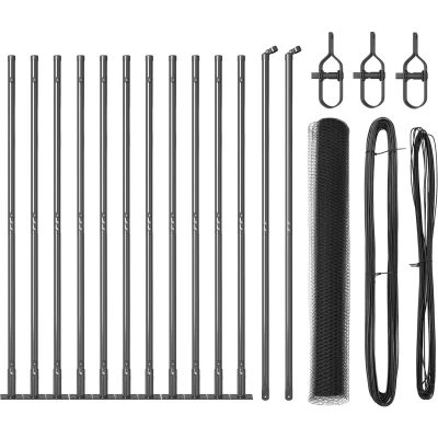 Afbeelding van vidaXL Omheiningset Set van 2 Grijs Staal 25 x 1,2 m Duurzaam