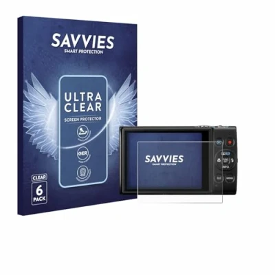 Afbeelding van Savvies Screenprotector voor Canon Digital Ixus 285 hs Folie Beschermfolie transparant (6 Stuks)