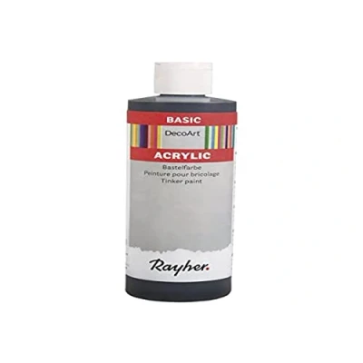 Afbeelding van Rayher 38052576 acryl basisverf, zwart, fles 236 ml, op waterbasis