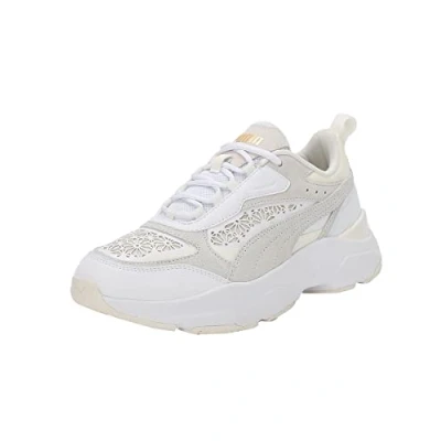 Afbeelding van Puma Cassia Laser Cut Sneaker voor dames, Wit Ongerept, 42.5 EU