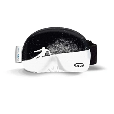 Afbeelding van SOGGLE Beschermhoes voor skibrillen, microvezel, eenheidsmaat, kleur: zwart wit 01 ski