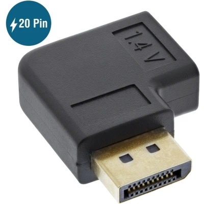 Afbeelding van DisplayPort adapter met DP_PWR 90 haaks naar links versie 1.4 (5K/8K 60Hz) / zwart