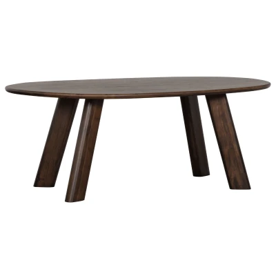 Afbeelding van BePureHome Roundly eettafel mangohout 200 x 100 cm walnoot Hout