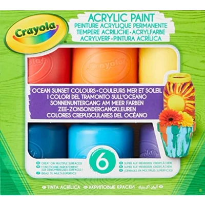 Afbeelding van Crayola Acrylverf ocean sunset tinten, 6 stuks