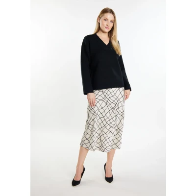 Afbeelding van Dreimaster Klassik Dames Gebreide Trui SCHMUDDELWEDDA XL/XXL / Zwart 52% Polyesteracryl 25% Nylon 23% Polyester
