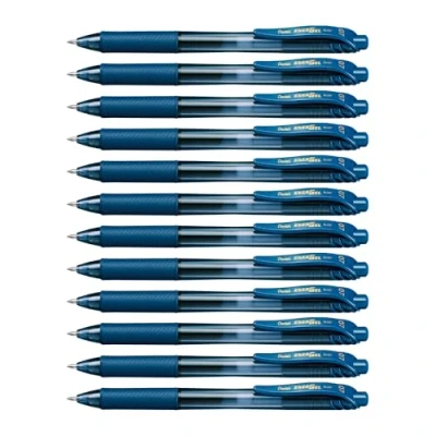 Afbeelding van Pentel BL107 EnerGel X rollerbalpen, gel, intrekbaar, sneldrogend, nachtblauw, 12 stuks