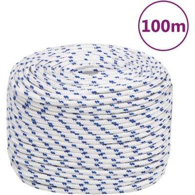 Afbeelding van vidaXL Boot touw 10 mm 100 m polypropyleen wit