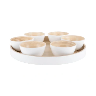 Afbeelding van Present Time Snack Dienblad Puro Rond Wit