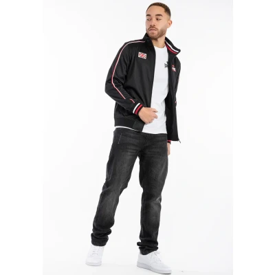 Afbeelding van Lonsdale Trainingsjacke Skellberry normale Passform Black/Red/White S