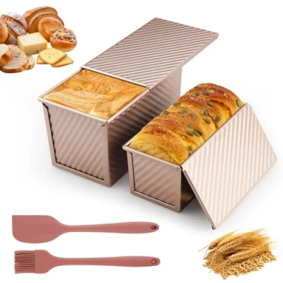 Afbeelding van Zosenyer Brood Baking Mold met Deksel, 2 delige Broodbakken model, Non stick Toast voor het maken van geroosterde Cake Baguettes Brownies
