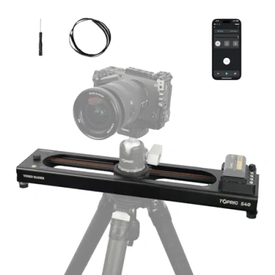Afbeelding van Toprig Accsoon Camera Video Slider S60 Verstelbare 24&#039;&#039;/60cm Gemotoriseerd met Volledige Knop Controle 120 Panoramisch Schieten Ondersteuning APP Beer 4kg horizontaal Bluetooth Connect (AA S01M/S60)