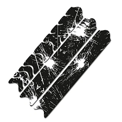 Afbeelding van AlphaShield Fiets framebescherming kettingsteunen bescherming, foliestickers, carbon, MTB, BMX, lakbescherming, folie R161 (09 Racing wit)