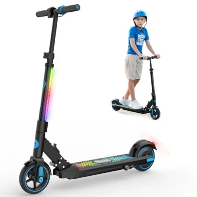 Afbeelding van EVERCROSS EV06C elektrische Scooter, 6,5&#039;&#039; Opvouwbare step voor kinderen van 6 12 jaar, tot 15 km/u en 8 km, led display, kleurrijke verlichting,