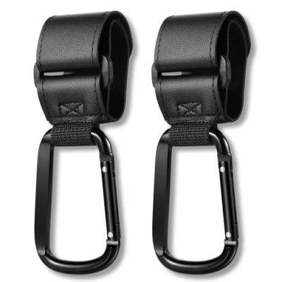 Afbeelding van Balala Buggy clips 2 stuks, kinderwagenhaken boodschappentassen, kinderwagen haak organizer, mama wandelwagen clip, karabijnhaak, tas voor opknoping portemonnees, luiertas..