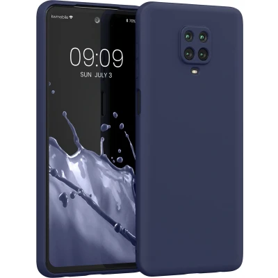 Afbeelding van kwmobile telefoonhoesje geschikt voor Xiaomi Redmi Note 9S / 9 Pro Max Hoesje smartphone Back cover in bosbesblauw