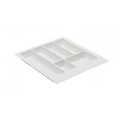 Afbeelding van GTV Lade inzetstuk Axispace, bestekbak voor laden, keukenkast, keukenkast van kunststof, bestekopslag, wit, 440 x 472 mm