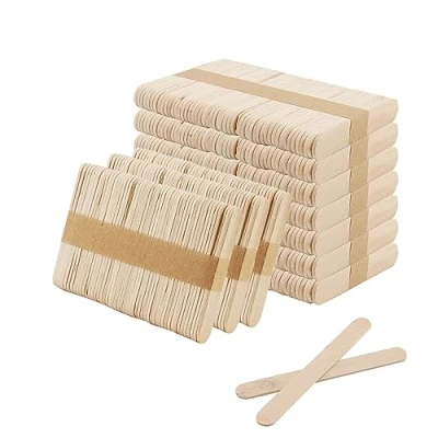Afbeelding van MANCHAP 1000 stuks 2,5 inch mini houten lollystokjes, 65 x 10 2 mm lolly knutselstokken, natuurlijke sticks ijslollystokjes voor doe het zelf, kunst