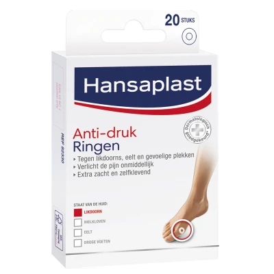 Afbeelding van 2x Hansaplast Anti drukringen voor Likdoorns 20 stuks