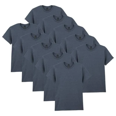 Afbeelding van Gildan heren T shirt van zwaar katoen, stijl G5000, Donkere Heather, XL