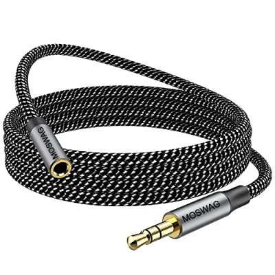 Afbeelding van MOSWAG 3M 3,5 mm audio verlengkabel Man vrouw stereo adapter Gevlochten nylon kabel Compatibel met autoradio&#039;s, smartphones, hoofdtelefoons, mediaspelers