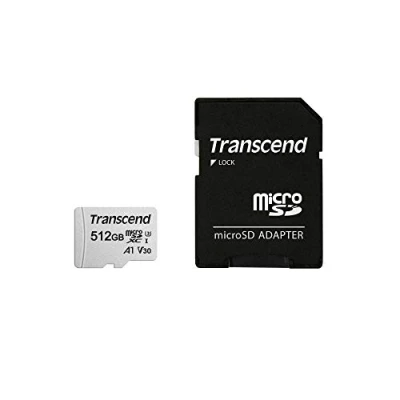 Afbeelding van Transcend TS512GUSD300S AE 512GB microSDXC I, U3, V30, A1 microSD geheugenkaart met adapter 95/40 MB/s retail verpakking