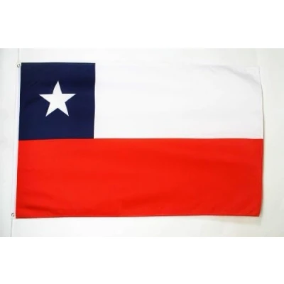 Afbeelding van AZ Flag Chile 3x5 Ft Light Polyester Chilean Banner with Two Brass Eyelets Fade Resistant Vivid Colors 3&#039; x 5&#039; Feet 150x90 Cm