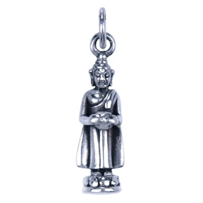 Afbeelding van Zilveren Boeddha ketting hanger geboortedag Woensdag