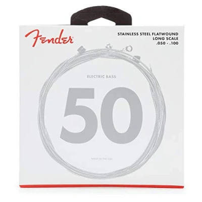 Afbeelding van Fender Strings Flatwound 050 100 9050ML stainless steel Snarenset voor 4 string basgitaar