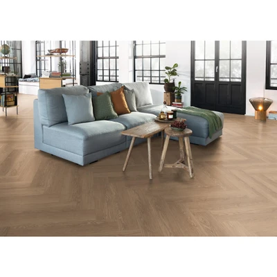 Afbeelding van EGGER NatureSense Herringbone Laminat EL2134 Baronia Eiche braun