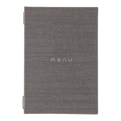 Afbeelding van DAG Style, Portamenu Restaurant A5 Line Italy, menu met opschrift &quot;Menu&quot; kleur grijs, PU, 100% Made in Italy