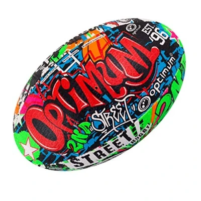 Afbeelding van Optimum Heren Street Ii Rugby Ball, Multicolor, Maat 5