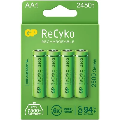 Afbeelding van GP Batteries B21254, AA, Nikkel Metaalhydride (NiMH), 4 stuk(s), 2450 mAh, Groen