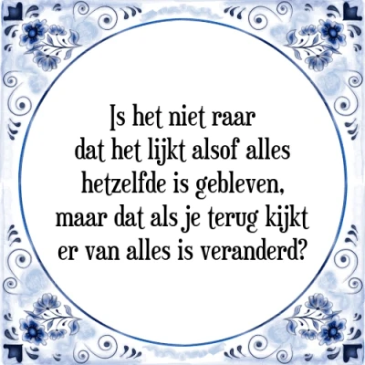 Afbeelding van Is het niet raar dat lijkt alsof alles hetze Tegeltje + Spreuk