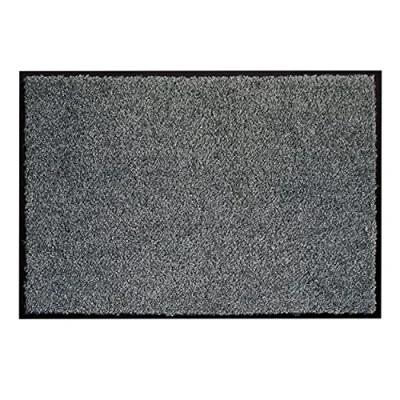 Afbeelding van Deurmat grijs Entreemat binnen Vuilvangmat 60x90 cm Antislip gangloper Woonkamer decoratie Schoonloopmat