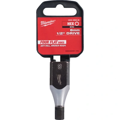 Afbeelding van MILWAUKEE 4932480846 dop 1/2&quot; FOUR FLAT Hex 8 mm
