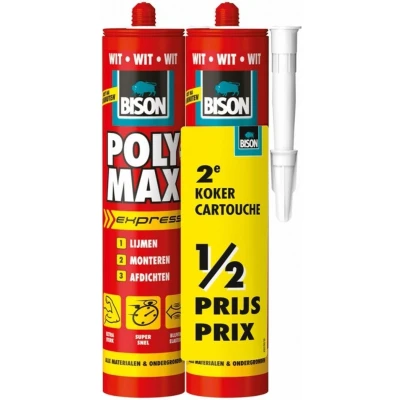 Afbeelding van Bison Polymax Origineel, 300gr, wit (duopak)