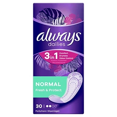 Afbeelding van Always Dailies inlegkruisjes fresh &amp; protect normal (30 st)