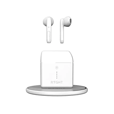 Afbeelding van RYGHT NEMESIS+ In Ear oordopjes Bluetooth Wit Headset, Volumeregeling, Touchbesturing