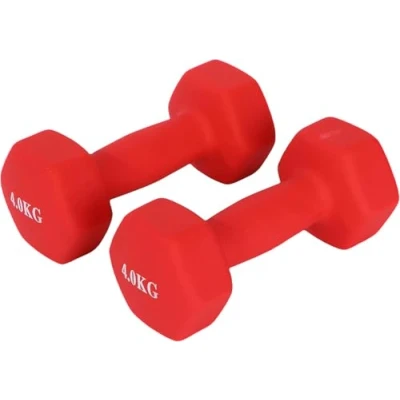 Afbeelding van Endless Neoprene Coated Fixed Dumbbell for Gym Exercises Pair of 4 kg (2 * 8.8 LB) Material : Iron with Vinyl Coat Weights Women and Men