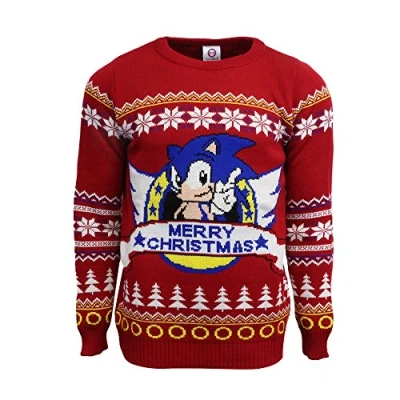 Afbeelding van Numskull Sega Classic Sonic The Hedgehog uniseks gebreide kersttrui lelijke cadeau officiële merchandise, Sonic, XS