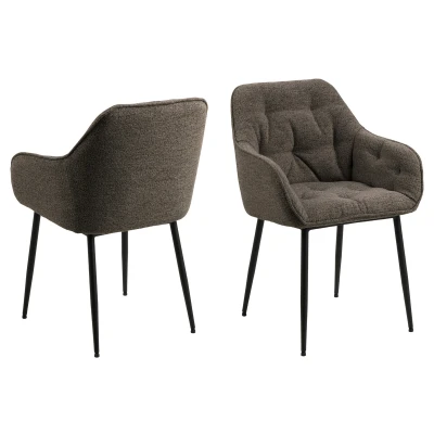 Afbeelding van Hjem Interiors Brooke Taupe Bouclé Armstoel