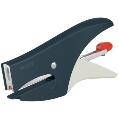Afbeelding van Leitz Niettang, Capaciteit Van 15 Vellen, Achterlaad Functionaliteit, Inclusief P2 (No.10) Nietjes, Fluweel Grijs, 56440089