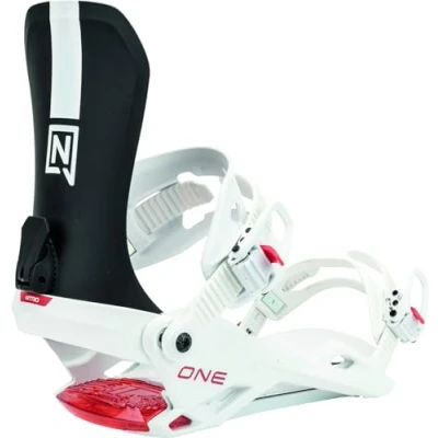 Afbeelding van Nitro Heren One Snowboardbinding, Zwart/Wit/Rood, M