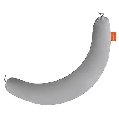 Afbeelding van sleepling Voedingskussen, 40 x 190 cm, zwangerschapskussen, ondersteuningskussen, 100% microvezel, wasbaar op 60 graden, Ökotex, grijs