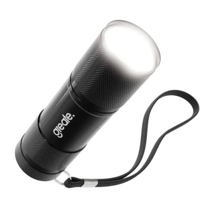 Afbeelding van greate LED zaklamp klein &amp; helder voor handtas incl. batterijen aluminium mini op met 175 lumen kleine kinderen volwassenen