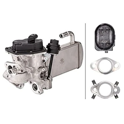 Afbeelding van HELLA 6NU 358 167 031 AGR modul Electrisch Met pakkingen, koeler klep voor recirculatie van de uitlaatgassen AUDI: A6 C7 Avant