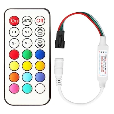 Afbeelding van Tesfish 5V 24V RF afstandsbediening Controller 366 Soorten wijzigingen RGB LED voor WS2811 WS2812 WS2812B Strip Lights