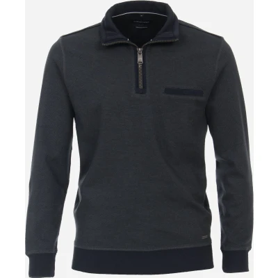 Afbeelding van CASA MODA comfort fit schipperstrui grijs melange Maat: 5XL